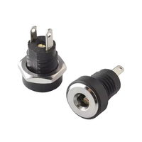 Prise d'alimentation CC 5,5 x 2,5 mm, filetée, contact femelle en laiton, montage sur circuit imprimé, 12V-36V 2A