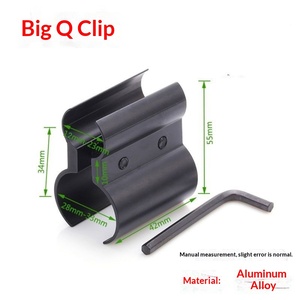 Support de fixation pour lampe torche et laser rouge/vert, en alliage d'aluminium, pour tubes de 11mm/20mm, modèles Grande, Moyenne, Petite, avec base <span class=keywords><strong>ronde</strong></span> - Product Image 3