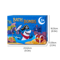 Coffret Trésor Requin : Boules de Bain Moussantes, Boules de Sel de Bain, Bombes de Bain Effervescentes et Boules de Bain aux Huiles Essentielles pour une Bain Relaxant
