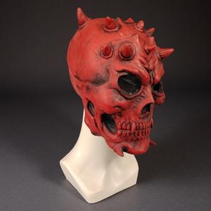 Esqueleto Guerrero máscara de látex <span class=keywords><strong>muerte</strong></span> diablo Horror Halloween Cosplay mascarada cambio de cara fiesta de Carnaval - Product Image 3