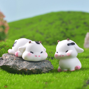 Figura Decorativa de <span class=keywords><strong>Vaca</strong></span> Adorable para Micropaisajes, Adorno de Escritorio DIY - Product Image 4
