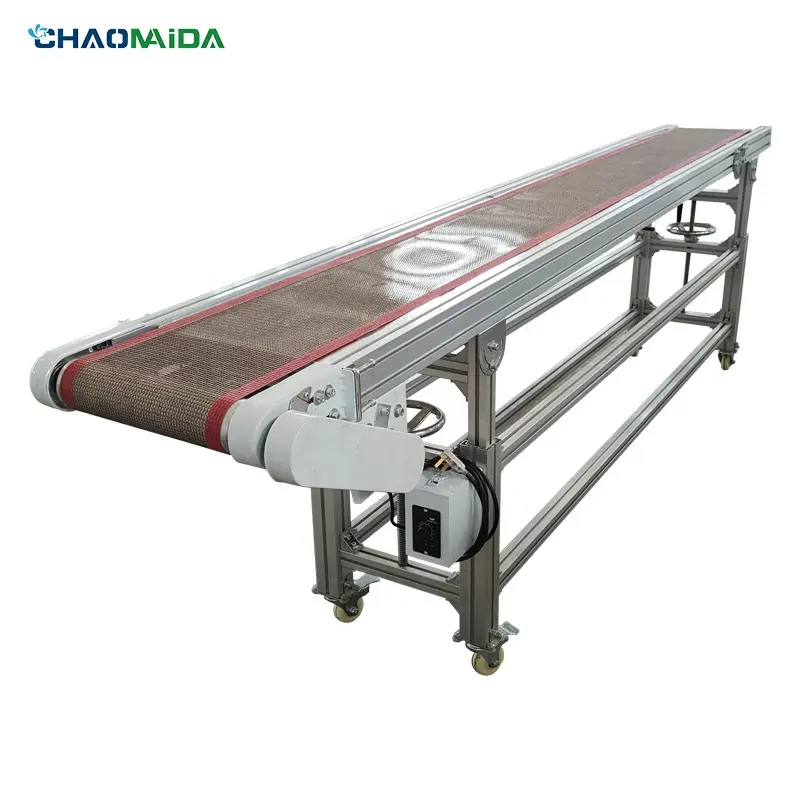 Putih Stainless Steel Wire Mesh Conveyor Belt Bahan Penanganan Produk Manufaktur Assembly Line Conveyor Belt