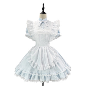 Lolita Maid Outfit Light Blue Dress With Lace Ruffles For Cosplay Princess Costume Spring 2026 - Product Image 5