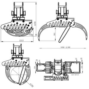 Sierra de Grapa Montada en Excavadora para Cortar Árboles, Eliminar Ramas, Multifuncional, Rotación de Troncos, Grapa Hidráulica, Motosierra - Product Image 4