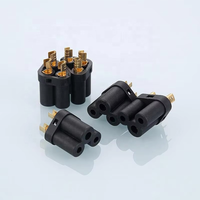 Connecteur à sertir QQX C5 en laiton à 3 broches pour câble d'alimentation Mickey Mouse, noyau interne pour adaptateur de chargeur d'ordinateur portable