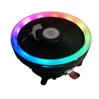 Refroidisseur de processeur en aluminium LGA 1700 1200 personnalisable, directement de l'usine, avec ventilateur LED RGB et roulement fluide pour ordinateur