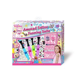 Las niñas componen el cuerpo tatuaje pegatinas adolescente ecológico tatuaje sello maquillaje regalo conjunto para fiesta niños maquillaje tatuaje bolígrafos - Product Image 1