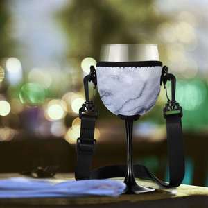 Многоразовый экологически чистый изолированный держатель для бокала для шампанского, виски, бокал для вина, чехол с шнуром, подходит для бокалов 200-500 мл - Product Image 3