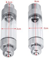 Compteur de bulles de CO2 pour plantes aquatiques d'aquarium, en métal, écologique, à tête simple/double, outil de réservoir de poissons anti-retour, 150 ml, rond