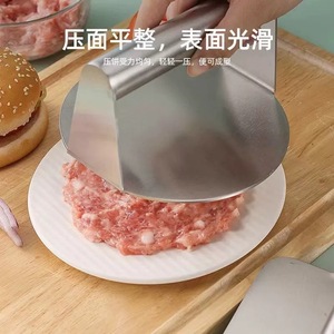 Outil de pressage de pâte en acier inoxydable épaissi pour la fabrication de boulettes - Plaque de pressage à main pour boulettes de viande et pains cuits à la vapeur - Product Image 6