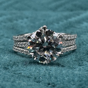 Elegante Anillo de Diamantes Cultivados en Laboratorio de Platino PT950, Joyería Fina Unisex de Lujo, Colección de Regalos de Aniversario - Product Image 6