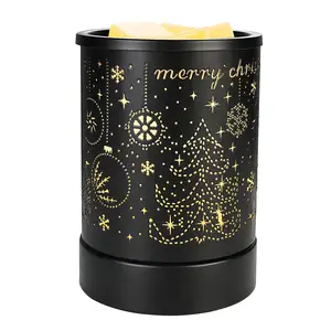 Lilin Tart Penghangat untuk Peleleh Lilin, Lampu Minyak Lilin Logam untuk Dekorasi Chistmas (Santa Claus)