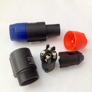 Prise professionnelle pour haut-parleur SPEAKON NL4FC quad core, prise aviation bleue, rouge, orange, prise audio professionnelle, sortie d'usine - Product Image 3