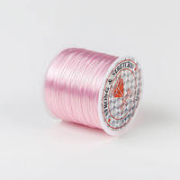 Fil élastique plat coloré en spandex de haute qualité, corde extensible résistante pour la fabrication de bijoux, 0,4 mm, 180 mètres/rouleau