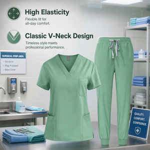Tenues médicales respirantes, ensembles de blouses confortables, uniformes d'infirmières, vêtements de travail pour cliniques dentaires, combinaisons de médecin extensibles - Product Image 6