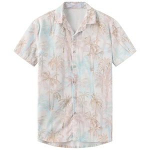 Camisas de Verano sin Mangas con Cuello Mandarín y Estampado Hawaiano para Hombre, Estilo Casual para la Playa, Uso Diario, Protección Anti-UV - Product Image 3