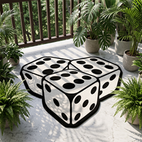 Tapis Anime en Polyester à Forme Irrégulière 3D, Tapis Moderne à Poils Coupés, Design Personnalisé pour Salon - Vente en Gros