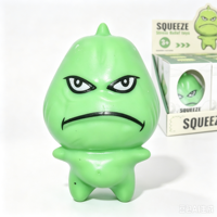 Jouet Squishy Citrouille Amère en Forme de Visage Enfurié, Jouet Anti-Stress Souple à Presser, Boîte de Présentation en Gros