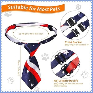 Corbatas de Moño Ajustables de Algodón/Poliéster para Perros Pequeños - Corbatas de Cuello para Cachorros con Estampados Surtidos para Navidad, Halloween y Verano - Product Image 4