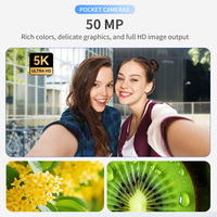 Kamera Digital Portabel Rechargeable 1080P FHD 50MP X30 dengan Layar LCD 2,8 Inci dan Anti-Goyang untuk Pemula, Kompatibel dengan Kartu SD