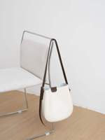 Tas Bahu Kulit Asli Eropa Amerika Retro Model Bucket Genggam Wanita Baru Serbaguna High-End Ringan Bahan Poliester
