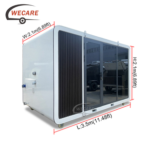 Wecare Prefab Backyard Office Pod Modern Apple Cabin Tiny House Movable Garden Studio Room with AC Toilet Ready to Live - Product Image 3