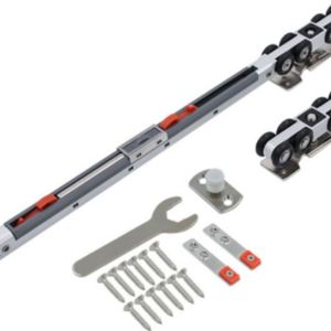 Rouleau de porte coulissante en verre en bois Amortisseur à fermeture douce - Product Image 4