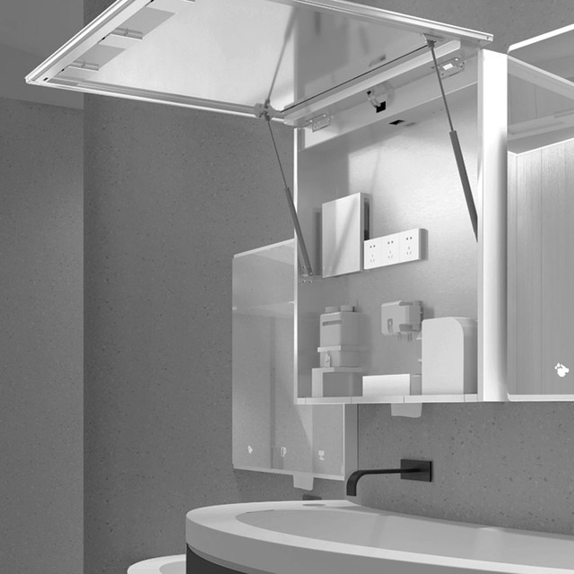 Modern Stainless Steel Wall Mounted Hand Soap & Tissue Dispenser Fold Hand Dryer & Mirror Sink Bathroom Cabinet for Toilets