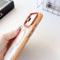 Coque rigide magnétique transparente JOYPORODO B390 série Qingya avec support d'objectif métallique pour iPhone 17 Pro Max