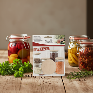 Couvercles en bois Weck 60 mm en hêtre pour bocaux de conservation et stockage alimentaire - Product Image 3