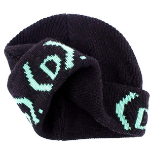 Hengxing produce cappelli a cuffia con polsino in maglia invernale di alta qualità con logo Jacquard personalizzato - Product Image 4