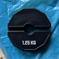 Plaques d'ajout en caoutchouc noir pour haltères, barres et kettlebells – Usage commercial – Plaques d'ajout fractionnelles Mi-Cro