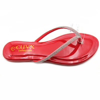 Sandales plates grande taille pour femmes, style international, avec pince à diamants, tongs durables, marque privée pour femmes