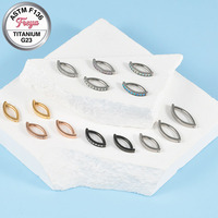 Freya Arc Hoop Bauchnabelpiercing, flacher Nabelpiercing, einfacher Clicker, gebogener Reverse Barbell aus G23 Titan, Körperschmuck für Damen