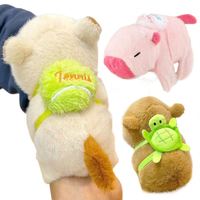 Rabu Bubu Circle Peluche Capibara Super Douce en Coton PP et Maille, Bracelet à Tapoter, Cadeau d'Anniversaire pour Enfants, Doudou, Porte-clés