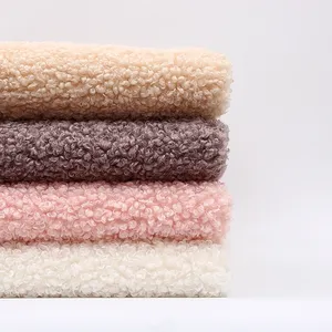 Tissu imprimé en coton pour couverture de vêtement, couleur unie, confortable au toucher, épais, très doux, polaire Sherpa 100% Polyester naturel, offre spéciale