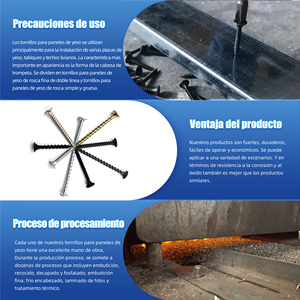 Tornillos para paneles de yeso Ruspert con cabeza de trompeta, galvanizados en zinc, medidas métricas/pulgadas, rosca fina, clase 4.8 y 6.8 - Product Image 4