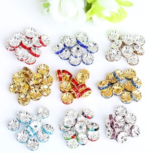 <span class=keywords><strong>Entretoises</strong></span> en métal cristallin pour la fabrication de bijoux, accessoires DIY pour boucles d'oreilles et bracelets, rondelles en strass, perles <span class=keywords><strong>entretoises</strong></span> en cristal en vrac - Product Image 6