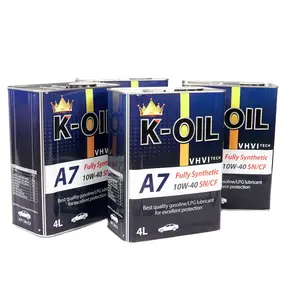 K-Oil A7 10 w40 SN/CF, olio lubrificante migliore qualità e applicazione all'ingrosso motori benzina/LNG/CNG produttore del Vietnam