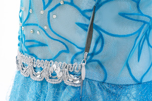 Vestido de Princesa Elsa Congelada OEM/ODM con Capa, Falda de Manga Larga, Actuación en Escenario, Fiesta de Halloween, Vestido de Fiesta - Product Image 5