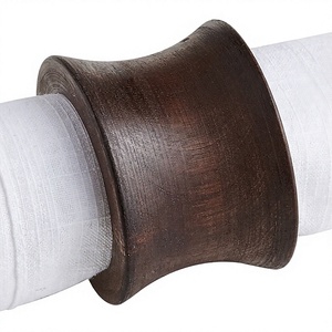 Ensemble d'anneaux porte-serviettes en bois de Sheesham concave, directement de l'usine |   Anneau de table en bois naturel pour restaurants et banquets - Product Image 2