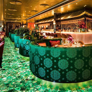 GOLDTOP الفاخرة الخلفية شبه الكريمة الخضراء اليشم العقيق حجر العقيق بلاط الأحجار الكريمة - Product Image 4