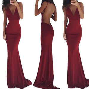 Ruizi Elegantes ärmelloses Party kleid Sweep Length Backless <span class=keywords><strong>Prom</strong></span> Ballkleid Kleidung Frauen - Product Image 4