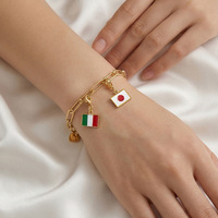 Vente Chaude en Gros Bracelet à Maillons DIY en Acier Inoxydable avec Breloque Pendentif Motif Fermoir Mousqueton pour Collier