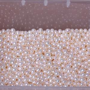 ไข่มุกสีขาวแบบเจาะครึ่งเม็ดสำหรับเครื่องประดับ DIY ขนาด1-9มม. น้ำจืดธรรมชาติเกรด AAA - Product Image 2