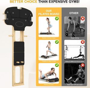 YoPiFit PRR-01 <span class=keywords><strong>Reformer</strong></span> de <span class=keywords><strong>Pilates</strong></span> Portátil de Madera, Cama Plegable para Entrenamiento de Core, Equipo de Fitness para el Hogar, Caja de Yoga para Uso en Estudio Corporal - Product Image 5