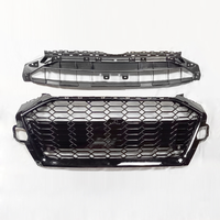 Nouvelle calandre avant en nid d'abeille ABS de haute qualité |   Style RS4 pour Audi A4L B9.5/S4 2020-2024 |   Noir brillant |   Installation facile