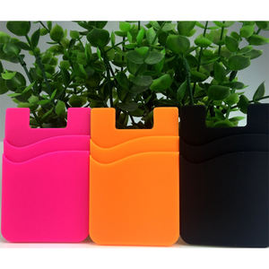 สองชั้นซิลิโคนโทรศัพท์กลับสติกเกอร์ผู้ถือบัตร - Product Image 6