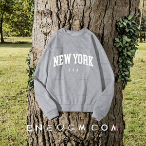 WX643316 100% Cotton Hooded Sweatshirt Embroidered Logo Loose Fit Solid Windproof Blank Hoodie <b>for</b> Autumn Season - Product Image 3