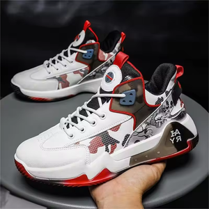 Nouvelles chaussures de basket-ball pour hommes, chaussures de sport décontractées, chaussures en PU et mesh à lacets pour étudiants, chaussures de basket-ball professionnelles - Product Image 4